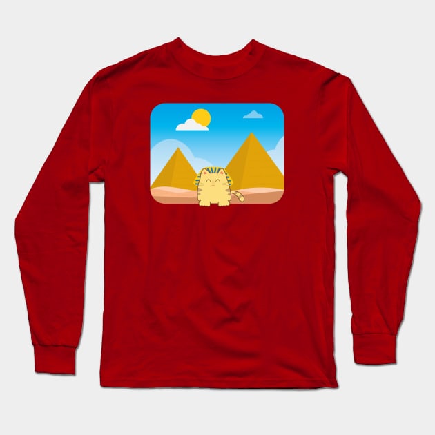 Great Sphinx of Giza Long Sleeve T-Shirt by TeeCQ